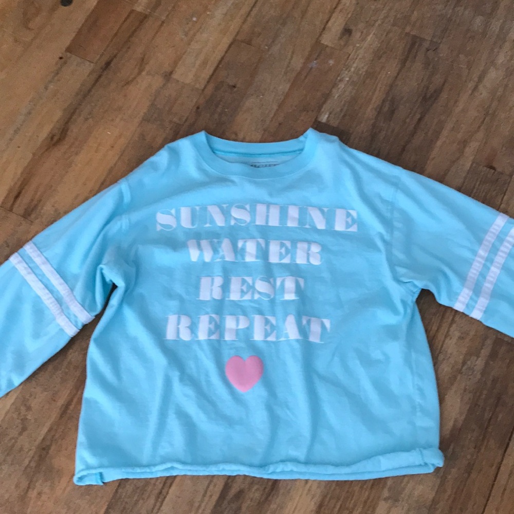 Blue long sleeved shirt